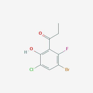 1-(3-Bromo-5-chloro-2-fluoro-6-hydroxyphenyl)propan-1-one