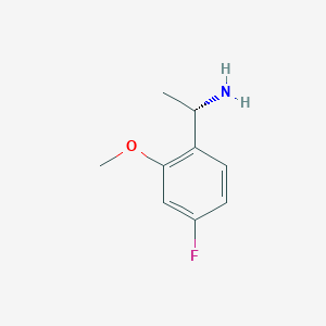 molecular formula C9H12FNO B15272509 (1S)-1-(4-fluoro-2-methoxyphenyl)ethan-1-amine 