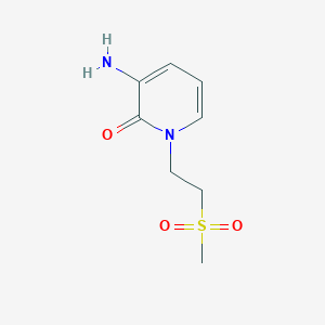 molecular formula C8H12N2O3S B1527251 3-Amino-1-(2-methanesulfonylethyl)-1,2-dihydropyridin-2-one CAS No. 1250600-09-9