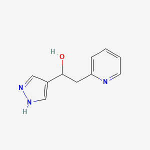 molecular formula C10H11N3O B15272536 1-(1H-Pyrazol-4-yl)-2-(pyridin-2-yl)ethan-1-ol 