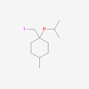 molecular formula C11H21IO B15272580 1-(Iodomethyl)-4-methyl-1-(propan-2-yloxy)cyclohexane 