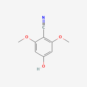 molecular formula C9H9NO3 B15272609 4-Hydroxy-2,6-dimethoxybenzonitrile 