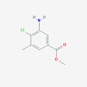 molecular formula C9H10ClNO2 B15272616 Methyl 3-amino-4-chloro-5-methylbenzoate 