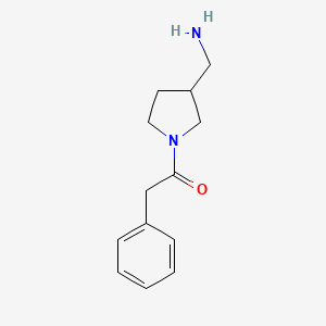 molecular formula C13H18N2O B1527263 1-[3-(氨甲基)吡咯烷-1-基]-2-苯基乙酮 CAS No. 1249004-11-2