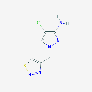 4-Chloro-1-[(1,2,3-thiadiazol-4-yl)methyl]-1H-pyrazol-3-amine