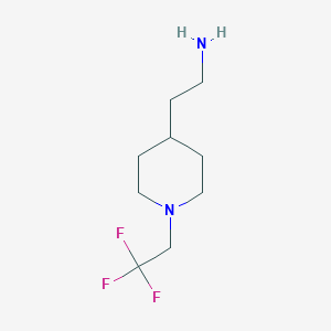 molecular formula C9H17F3N2 B1527266 2-[1-(2,2,2-Trifluoroethyl)piperidin-4-yl]ethan-1-amine CAS No. 1248157-58-5