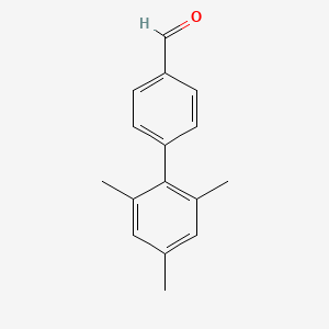 molecular formula C16H16O B15272662 4-(2,4,6-Trimethylphenyl)benzaldehyde 