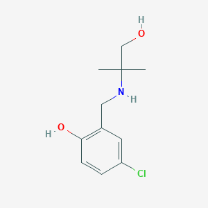 4-Chloro-2-{[(1-hydroxy-2-methylpropan-2-yl)amino]methyl}phenol