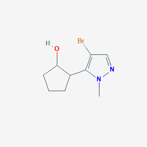 2-(4-Bromo-1-methyl-1H-pyrazol-5-yl)cyclopentan-1-ol