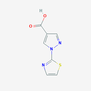 molecular formula C7H5N3O2S B1527268 1-(1,3-thiazol-2-yl)-1H-pyrazole-4-carboxylic acid CAS No. 1247644-96-7