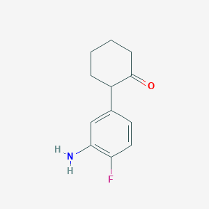 2-(3-Amino-4-fluorophenyl)cyclohexan-1-one