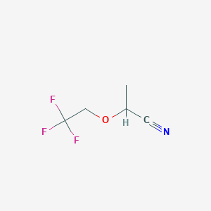 molecular formula C5H6F3NO B1527271 2-(2,2,2-三氟乙氧基)丙腈 CAS No. 1250815-37-2