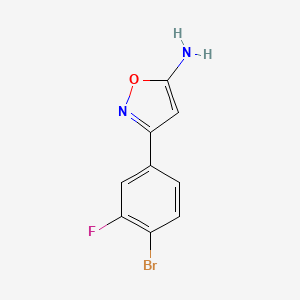 molecular formula C9H6BrFN2O B1527272 3-(4-Bromo-3-fluorophenyl)-1,2-oxazol-5-amine CAS No. 1247391-94-1