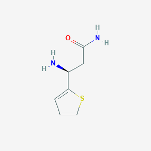 molecular formula C7H10N2OS B15272722 (3S)-3-Amino-3-(thiophen-2-YL)propanamide 