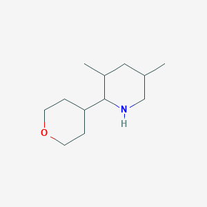 molecular formula C12H23NO B15272725 3,5-Dimethyl-2-(oxan-4-yl)piperidine 