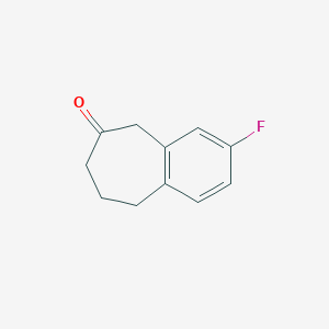 molecular formula C11H11FO B15272763 3-Fluoro-6,7,8,9-tetrahydro-5H-benzo[7]annulen-6-one 