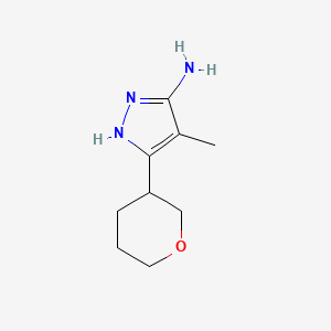 4-Methyl-3-(oxan-3-YL)-1H-pyrazol-5-amine