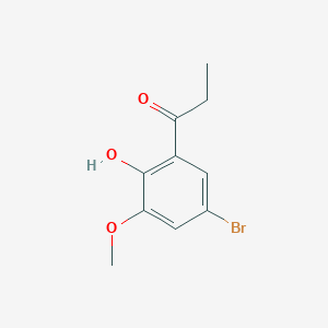 molecular formula C10H11BrO3 B15272784 1-(5-Bromo-2-hydroxy-3-methoxyphenyl)propan-1-one 