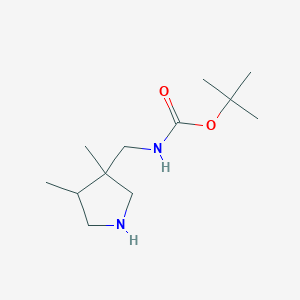 molecular formula C12H24N2O2 B15272811 tert-butyl N-[(3,4-dimethylpyrrolidin-3-yl)methyl]carbamate 