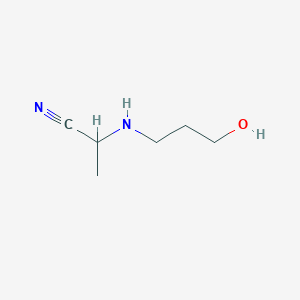 molecular formula C6H12N2O B1527282 2-[(3-羟基丙基)氨基]丙腈 CAS No. 1018512-65-6