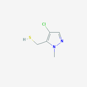 molecular formula C5H7ClN2S B15272837 (4-Chloro-1-methyl-1H-pyrazol-5-yl)methanethiol 