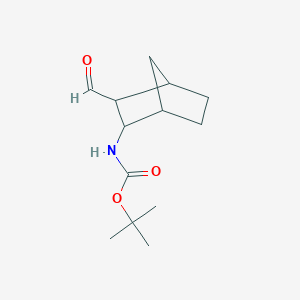 molecular formula C13H21NO3 B15272839 tert-Butyl N-{3-formylbicyclo[2.2.1]heptan-2-yl}carbamate 