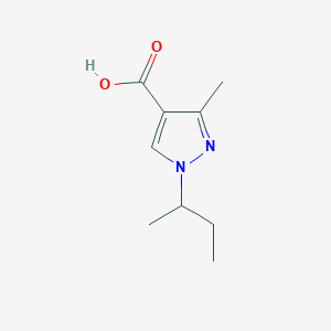 molecular formula C9H14N2O2 B15272845 1-(butan-2-yl)-3-methyl-1H-pyrazole-4-carboxylic acid 