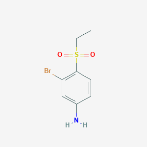 molecular formula C8H10BrNO2S B1527286 3-溴-4-乙磺酰苯胺 CAS No. 1248605-77-7