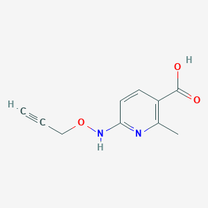 2-Methyl-6-[(prop-2-yn-1-yloxy)amino]pyridine-3-carboxylic acid