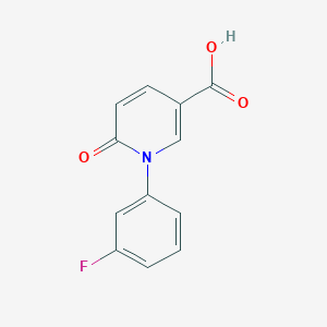 molecular formula C12H8FNO3 B1527289 1-(3-氟苯基)-6-氧代-1,6-二氢吡啶-3-羧酸 CAS No. 1107650-68-9