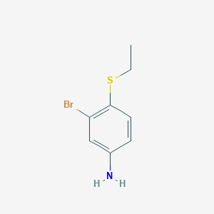 molecular formula C8H10BrNS B1527290 3-Bromo-4-ethylsulfanylphenylamine CAS No. 1250043-60-7