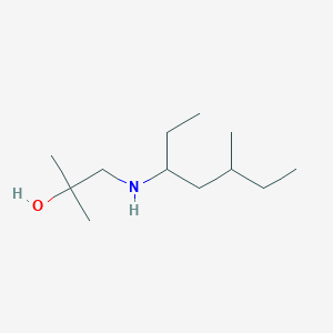 molecular formula C12H27NO B15272901 2-Methyl-1-[(5-methylheptan-3-yl)amino]propan-2-ol 