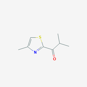 molecular formula C8H11NOS B15272909 2-Methyl-1-(4-methyl-1,3-thiazol-2-yl)propan-1-one 