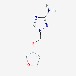 molecular formula C7H12N4O2 B15272912 1-[(Oxolan-3-yloxy)methyl]-1H-1,2,4-triazol-3-amine 