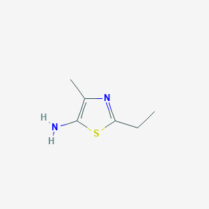 molecular formula C6H10N2S B1527292 2-乙基-4-甲基-1,3-噻唑-5-胺 CAS No. 1248420-93-0