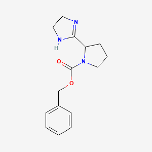 molecular formula C15H19N3O2 B15272943 Benzyl 2-(4,5-dihydro-1H-imidazol-2-yl)pyrrolidine-1-carboxylate 