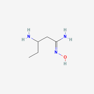 molecular formula C5H13N3O B15272958 3-amino-N'-hydroxypentanimidamide 