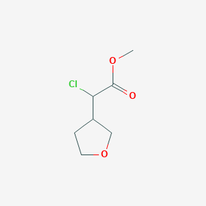 B1527299 Methyl 2-chloro-2-(oxolan-3-yl)acetate CAS No. 1248819-31-9