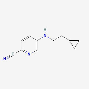 5-[(2-Cyclopropylethyl)amino]pyridine-2-carbonitrile