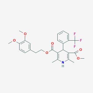 5-(3',4'-Dimethoxyphenylethyl)ethyl 3-Methyl-1,4-Dihydro-2,6-dimethyl-4-(2'-trifluoromethyl)phenyl-pyridine-3,5'-dicarboxylate