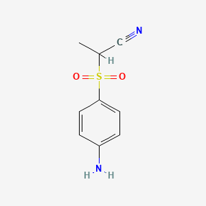 molecular formula C9H10N2O2S B1527300 2-(4-氨基苯磺酰)丙腈 CAS No. 1251042-34-8