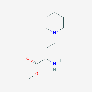 molecular formula C10H20N2O2 B15273019 Methyl 2-amino-4-(piperidin-1-YL)butanoate 