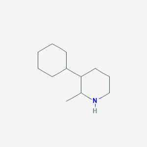 molecular formula C12H23N B15273020 3-Cyclohexyl-2-methylpiperidine 