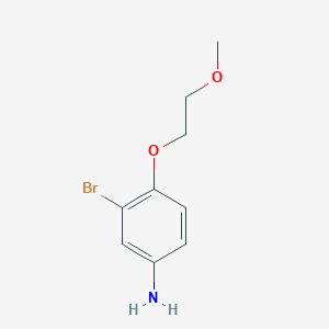 molecular formula C9H12BrNO2 B1527303 3-Bromo-4-(2-methoxyethoxy)aniline CAS No. 1250819-56-7