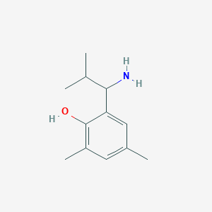 molecular formula C12H19NO B15273031 2-(1-Amino-2-methylpropyl)-4,6-dimethylphenol 