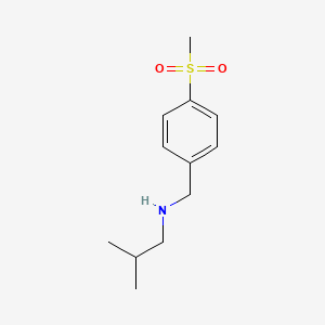 molecular formula C12H19NO2S B1527304 [(4-Methanesulfonylphenyl)methyl](2-methylpropyl)amine CAS No. 1248189-66-3