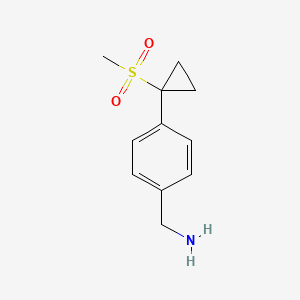 [4-(1-Methanesulfonylcyclopropyl)phenyl]methanamine