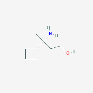 3-Amino-3-cyclobutylbutan-1-ol