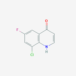 molecular formula C9H5ClFNO B15273123 8-Chloro-6-fluoro-1,4-dihydroquinolin-4-one 