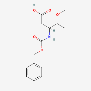 molecular formula C14H19NO5 B15273139 3-{[(Benzyloxy)carbonyl]amino}-4-methoxypentanoic acid 